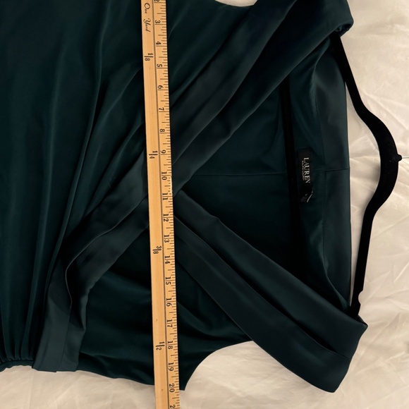 Leonetta Satin V-Neck Jersey Evening Gown - Picture 5 of 7